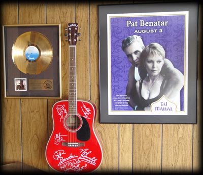 Pat Benatar poster, guitar